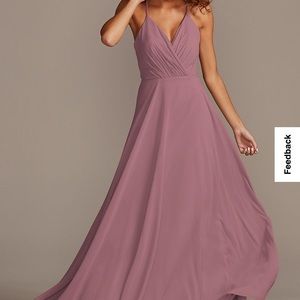 david’s bridal bridal party dress color is “quartz”